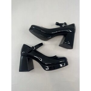 Chunky Black Heels 8 Dressy Punk Retro Steve Madden Block